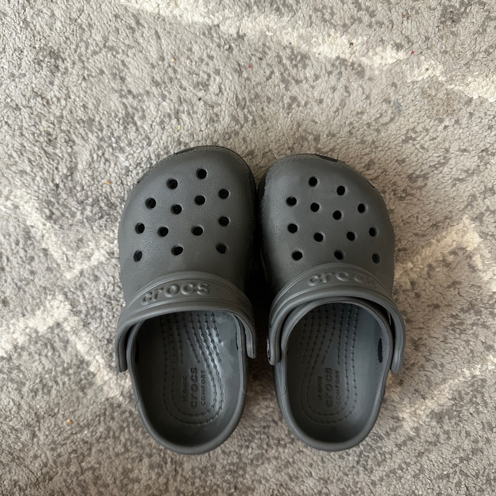 CROCS Gray Slippers Comfortable Croslite Foam